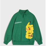 Sinsay Pamučna majica dugih rukava s kratkim patentnim zatvaračem i printom Pokémon Cijene
