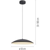 SCHÖNER WOHNEN 14607-18-LED prigušiva luster na sajli LENTE LED/23W/230V prečnik 50 cm crna | Eponuda.com