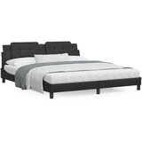 vidaXL Posteljni okvir z vzglavjem črn 180x200 cm umetno usnje | Shoptok.si