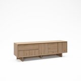 Marckeric TV omarica v hrastovem dekorju v naravni barvi 180x55x45 cm Carpi – | Shoptok.si