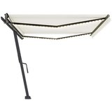  Tenda na ručno uvlačenje s LED svjetlima 500x350 cm krem | shoptok.hr