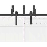 vidaXL Komplet opreme za drsna vrata 213,5 cm jeklo črne barve | Shoptok.si