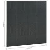 Sobne pregrade s 4 panela 2 kom antracit 160 x 180 cm čelične | Shoptok.si