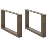  Noge za klub stolić U-oblik 2 kom Prirodni čelik 60 x (30-31) cm Čelik | shoptok.hr