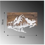 WALLXPERT Dekorativni drveni zidni dodatak Mountain v2 Silver | Eponuda.com