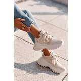 CheBello Women's Leather Sneakers Beige 4583 | Shoptok.si
