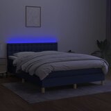  box spring s madracem LED plavi 140x200 cm od tkanine | shoptok.hr