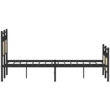 vidaXL Posteljni okvir brez vzmetnice hrast 120x190 cm inženirski les | Shoptok.si