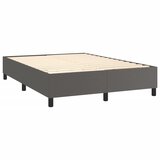  s oprugama i madracem sivi 140x200 cm od umjetne kože | shoptok.hr