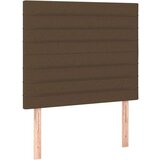  Okvir za krevet s uzglavljem tamnosmeđi 90x190 cm od tkanine | shoptok.hr