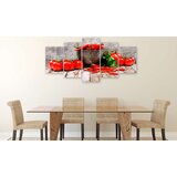  Slika - Red Vegetables (5 Parts) Concrete Wide 100x50 | shoptok.hr