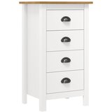 vidaXL Komoda Hill bela 46x35x80 cm trdna borovina, (20623071) Cene