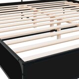  Posteljni okvir črn 200x200 cm inženirski les in kovina, (21166019) | Shoptok.si