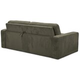 Makamii Kaki zelena raztegljiva sedežna garnitura iz rebrastega žameta 195 cm Nona – | Shoptok.si