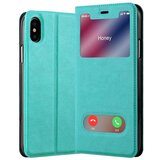 Cadorabo Ohišje, združljivo z Apple iPhone XS MAX v mint turquoise - Zaščitni ovitek z magnetnim zapiranjem, stoječo funkcijo in 2 okencema za gledanje, (20558726) | Shoptok.si