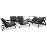 The Living Store Vrtna garnitura z blazinami 5-delna aluminij temno siva - Vrtni Kavč, (21472944) | Shoptok.si