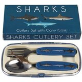 REX International Plavi dječji pribor za jelo 2 kom od nehrđajućeg čelika Sharks – | shoptok.hr