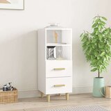  Komoda sjajna bijela 34 5x34x90 cm od konstruiranog drva | shoptok.hr