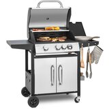 Klarstein Tomahawk 3.1 S, plinski žar, 3 x 3,6 kW gorilnik + 2,7 kW stranski gorilnik, 60x45 cm, žar, nerjaveče jeklo | Shoptok.si