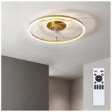 Brilagi LED prigušiva plafonski ventilator LED/66W/230V 55 cm bela/zlatna + daljinski upravljač Cene