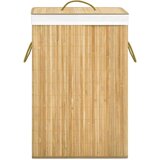  Košara za rublje od bambusa s 2 odjeljka 72 L | shoptok.hr