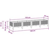  Vrtni saksija s kotačima Bijela 160 x 40 x 33 cm PP | shoptok.hr