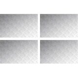  Stepenica Pravokutni 4 pcs Srebrno 80 x 50 cm Aluminij | shoptok.hr