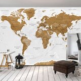  Samoljepljiva foto tapeta - World Map: White Oceans 343x245 Cijene