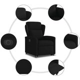  Električni naslonjač na podizanje od tkanine crni | shoptok.hr