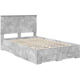  Krevetna konstrukcija s ladicama Betonski sivi 120 x 200 cm | shoptok.hr