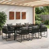  Vrtni set za objed 9 pcs Crna i antracit 200 x 80 x 73 cm Cene