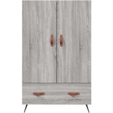 vidaXL Visoka omara siva sonoma 69,5x31x115 inženirski les | Shoptok.si