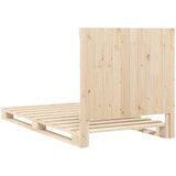  Okvir kreveta s uzglavljem 100 x 200 cm od masivne borovine | shoptok.hr