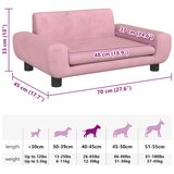  Krevet za pse ružičasti 70 x 45 x 33 cm baršunasti | shoptok.hr