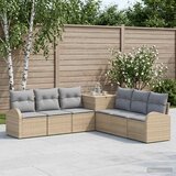  Set sofe 7 kom. Bež i svijetlo siva 124 x 62 x 69 cm | shoptok.hr