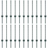  Stup za ogradu 22 pcs Zelena 100 cm Čelik | shoptok.hr