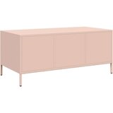 vidaXL Klubska mizica roza 101,5x50x43,5 cm valjano jeklo | Shoptok.si