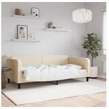 vidaXL Raztegljiva postelja krem 100x200 cm blago Cene