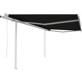 vidaXL avtomatsko zložljiva tenda s stebrički 4,5x3 m antracitna | Shoptok.si