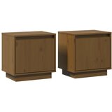Maison Chic Dvo delni komplet Nočne omarice - Nočne mize medeno rjava 40x30x40 cm trdna borovina, (21686819) Cene
