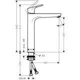 Hansgrohe 31532000 Focus 230 visoka armatura za umivalnik | Shoptok.si