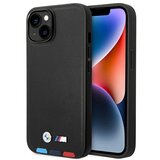 BMW USNJENI OVITEK STAMP TRICOLOR CASE ZA IPHONE 14 PLUS ČRN, (21896799) | Shoptok.si