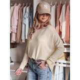 DStreet Sweter damski one size oversize gładki SENZIA brzoskwiniowy Cijene