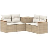  Set sofe 5 kom. Bež i krem bijela Poli Rattan i čelik | shoptok.hr