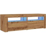 vidaXL TV omarica z LED artisan hrast 120x35x40 cm inženirski les | Shoptok.si