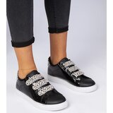 Gemre Black sneakers with animal finish and Velcro Astrala | shoptok.hr