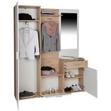 MID.YOU PREDSOBA bela, barve hrasta | Shoptok.si