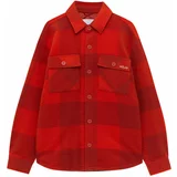 Pull&Bear Prehodna jakna burgund / oranžno rdeča