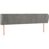  Uzglavlje s ušima svjetlosivo 163x23x78/88 cm baršunasto | shoptok.hr