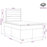  Boxspring krevet s madracem Sivosmeđa 120 x 200 cm Tkanina - Sivosmeđa 120 x 200 cm Dizajn linija | shoptok.hr